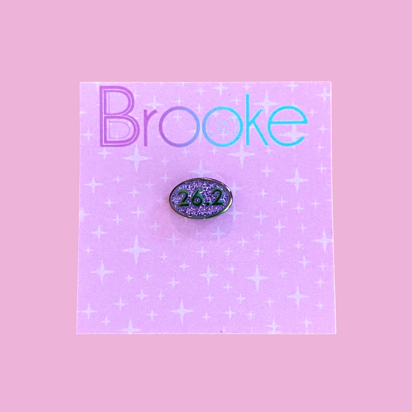 Purple Rainbow Glitter Mileage Band Button
