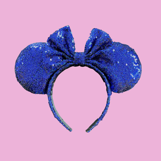 Celebration Blue Sequin Minnie Mouse Ears