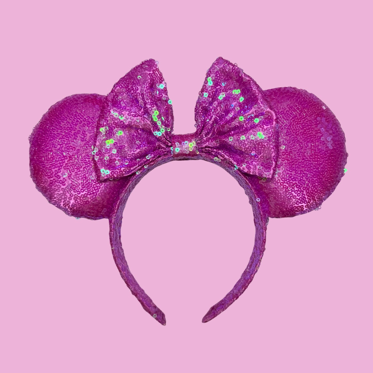 Highlight Purple Sequin Minnie Mouse Ears