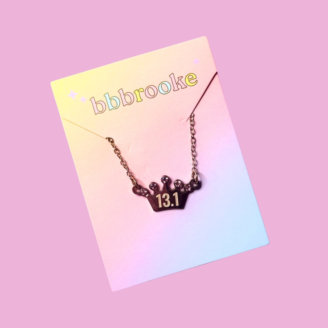 Rose Gold Tiara Distance Necklace