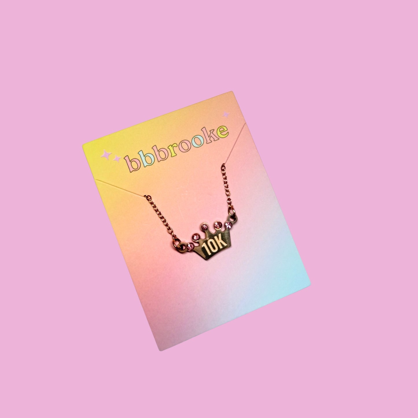 Rose Gold Tiara Distance Necklace