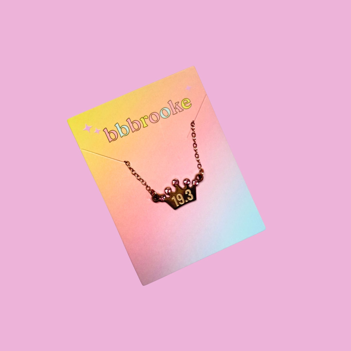 Rose Gold Tiara Distance Necklace