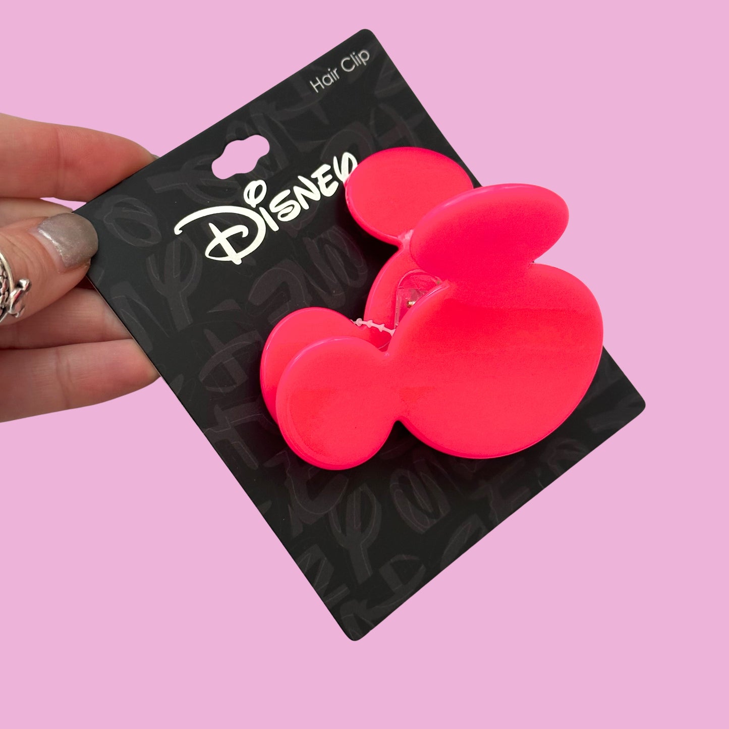 Hot Pink Mickey Claw Clip