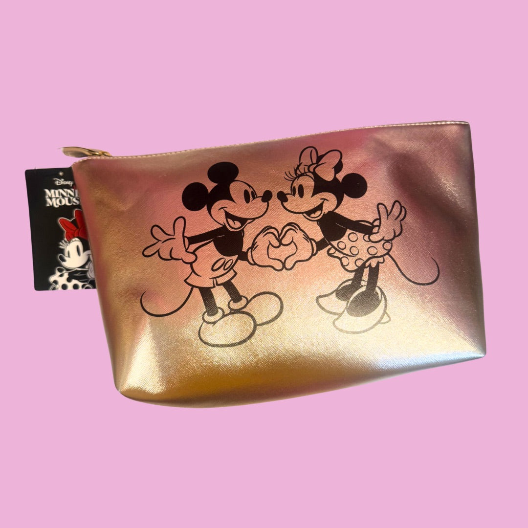 Mickey & Minnie Rose Gold Pouch