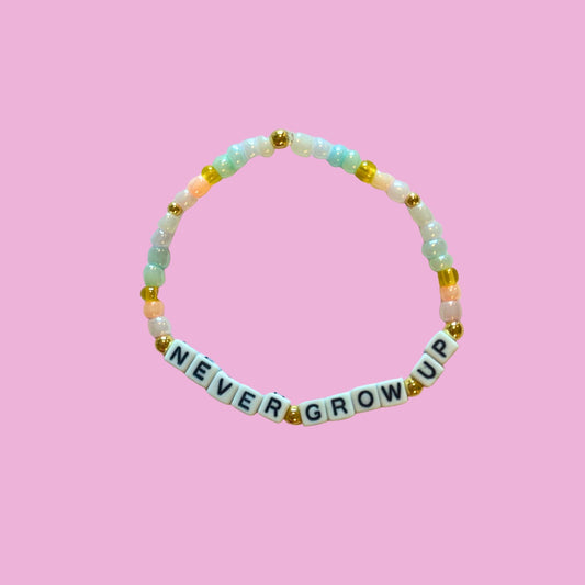 Never Grow Up bbbeaded bracelet