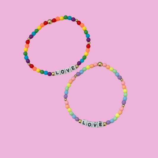 Rainbow Love bbbeaded bracelet