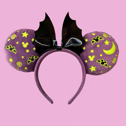 Glowin’ Batty Embroidered Minnie Mouse Ears