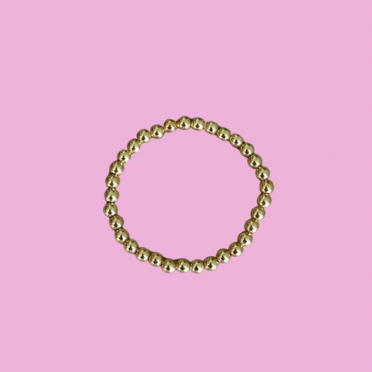 5mm gold bbbeaded bracelet