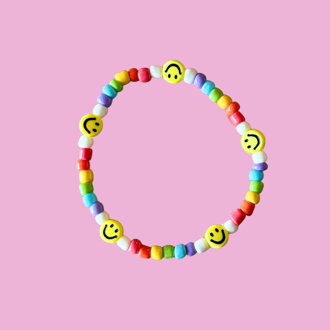 Smiley Rainbow bbbeaded bracelet