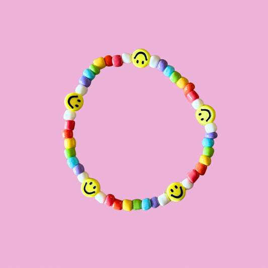 Smiley Rainbow bbbeaded bracelet