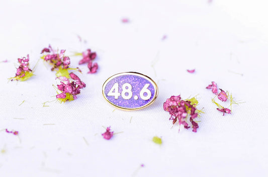 48.6 Gold and Purple BAND BUTTON™