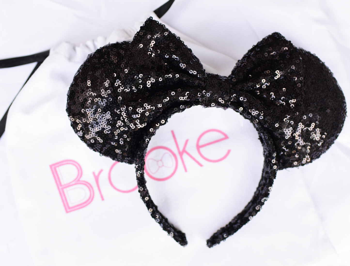 Black Sequin Minnie Mouse Ears