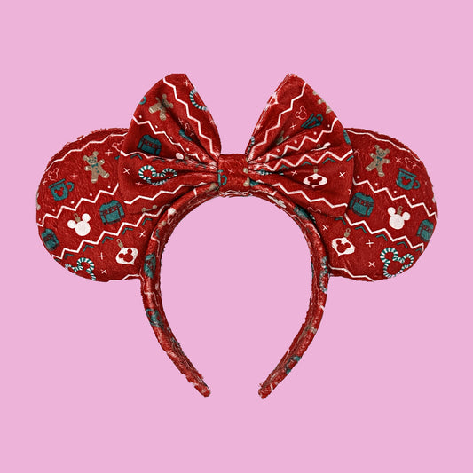 Comfy & Cozy Christmas Sweater Minnie Mouse Ears