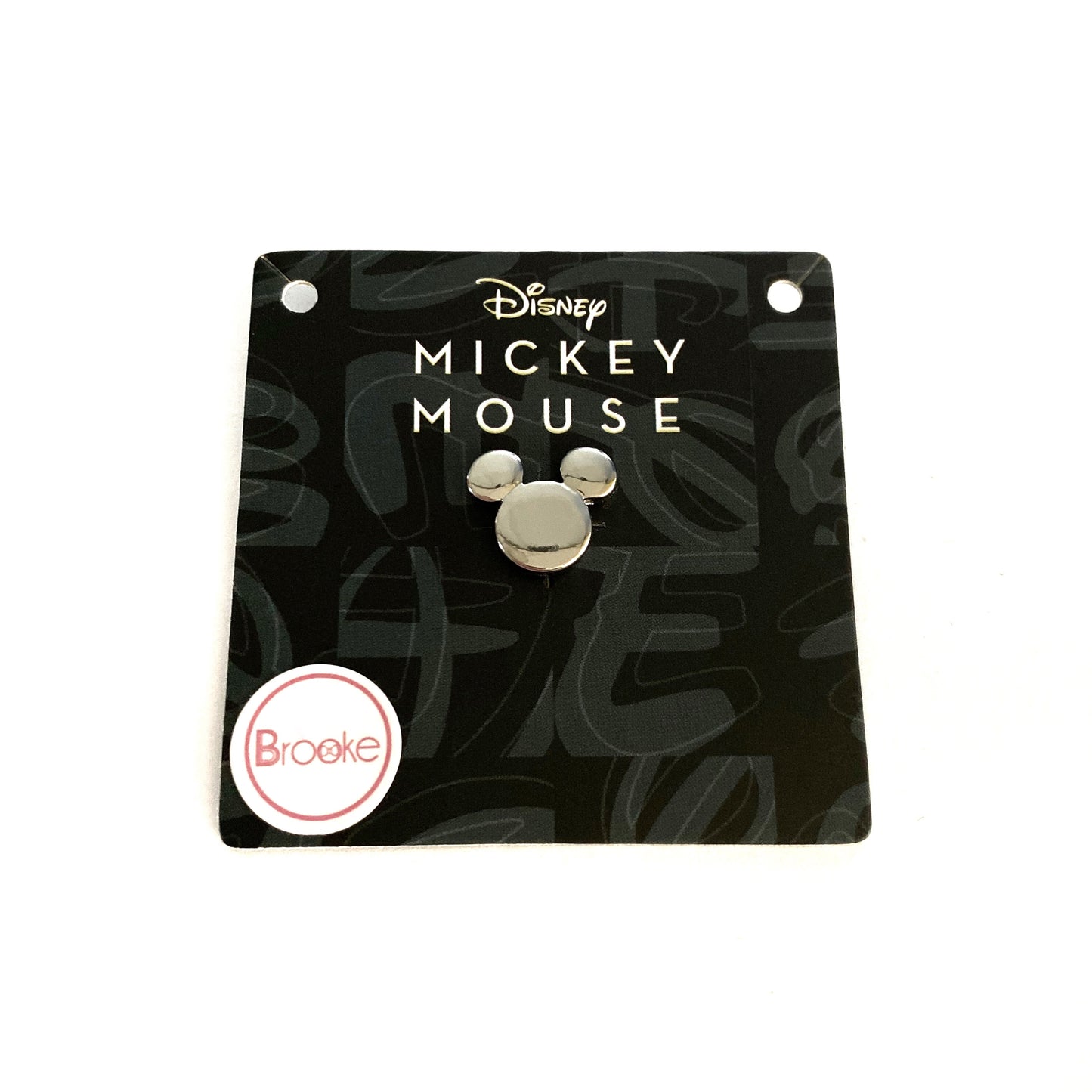 Mickey Mouse Silver Silhouette BAND BUTTON™