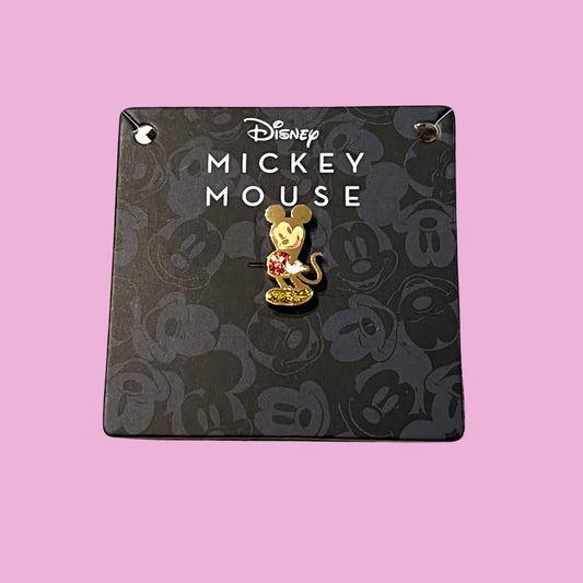 GOLD STANDING MICKEY MOUSE BAND BUTTON™