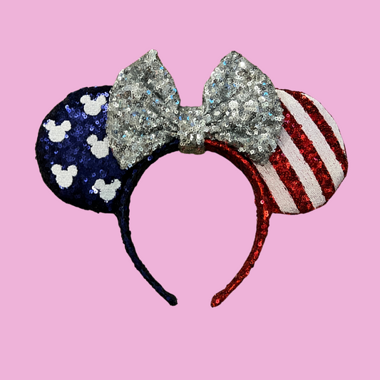 Patriotic Sequin Minnie Mouse Ears
