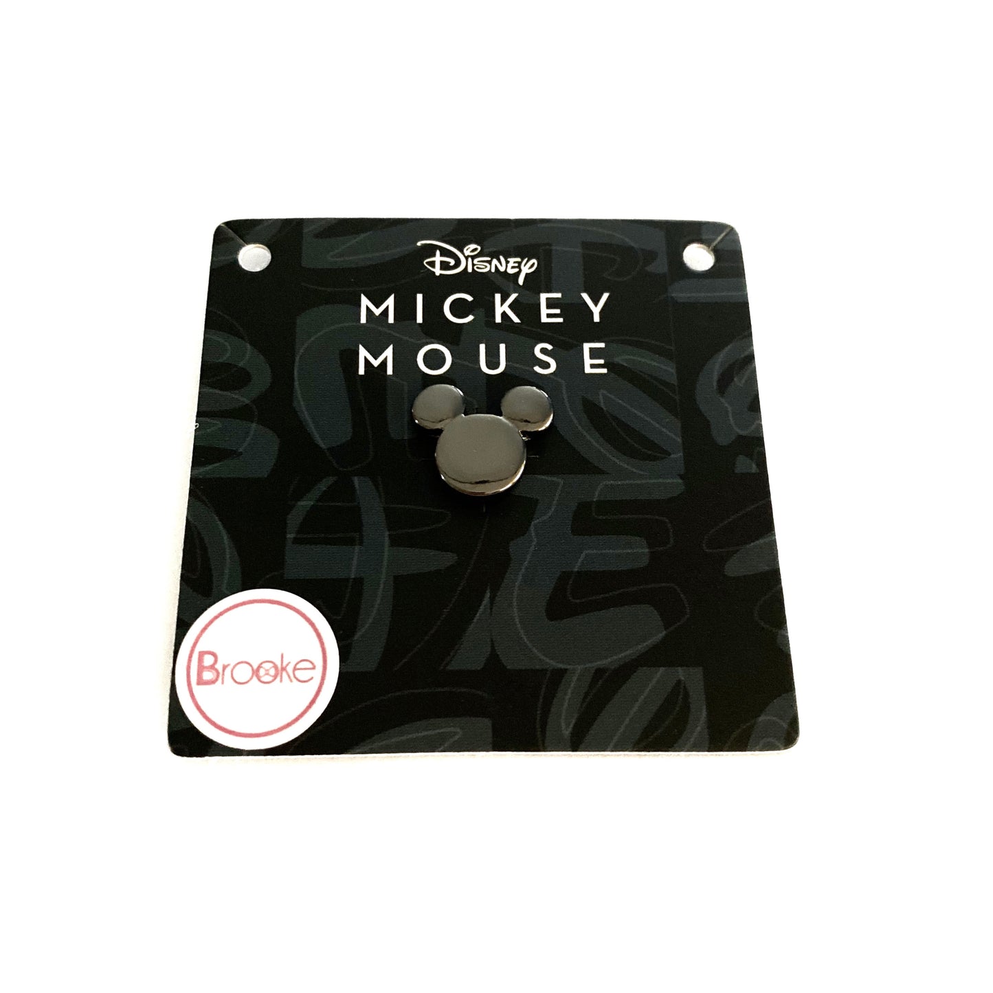 Mickey Mouse Shiny Black Silhouette BAND BUTTON™