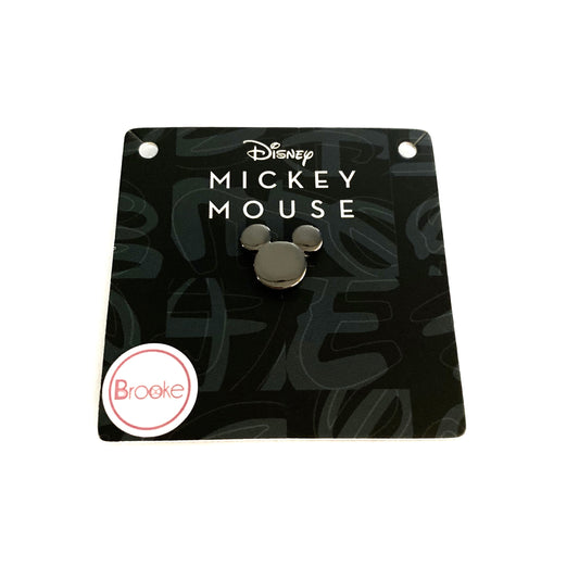 Mickey Mouse Shiny Black Silhouette BAND BUTTON™