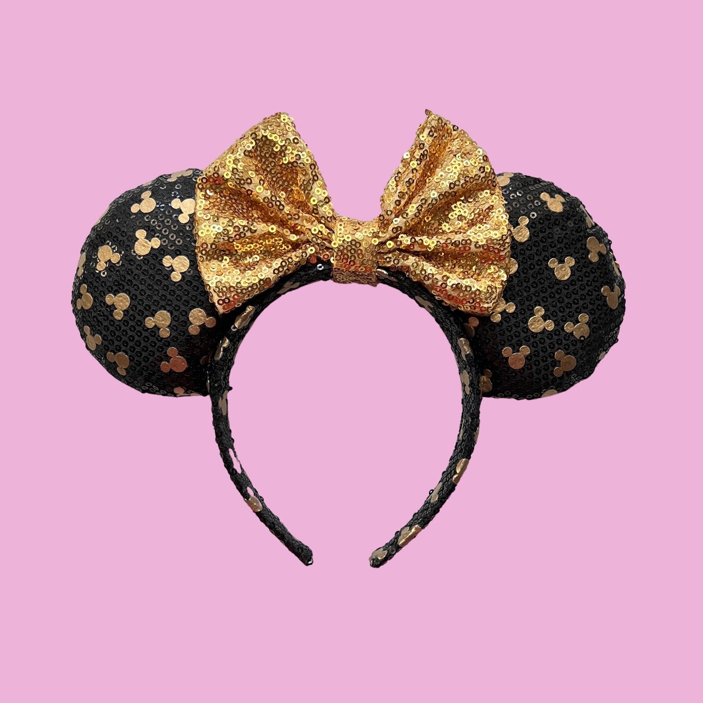 Gold Mickey Dots Sequin Minnie Mouse Ears