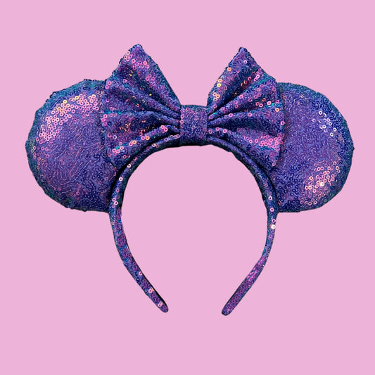 Celebration Purple Sequin Minnie Mouse Ears