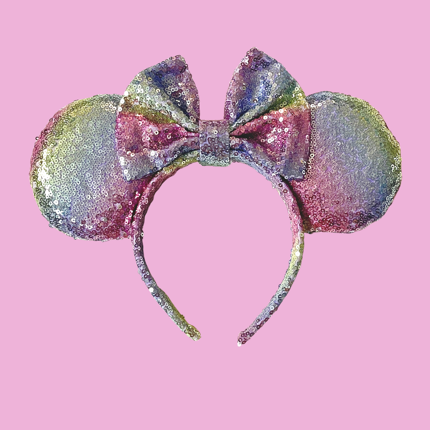 Pastel Rainbow Sequin Minnie Mouse Ears