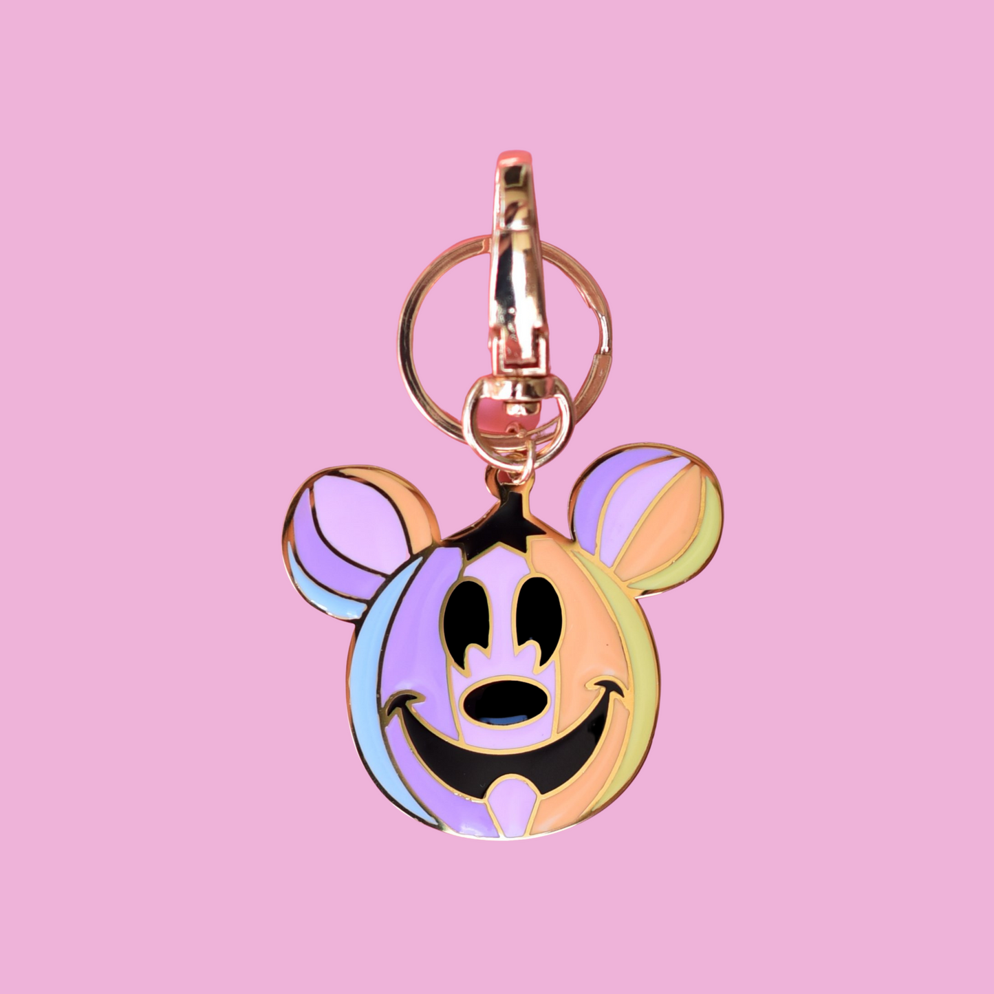 Pastel Rainbow Mickey Pumpkin BBBag Charm