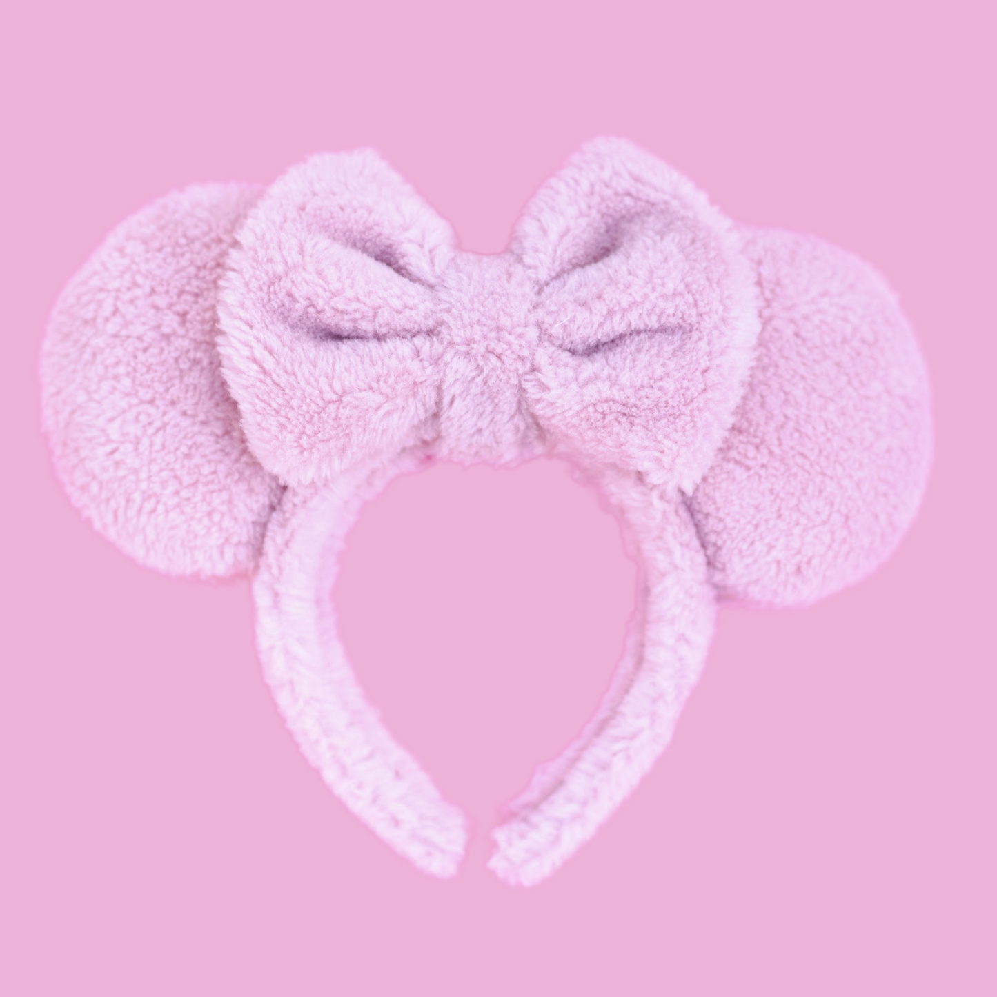 Pink Sherpa Minnie Mouse Ears
